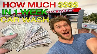 How Much Money $$ a Car Wash Makes - in 1 Week!