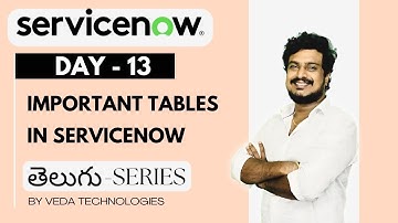 Day 13 | Important tables in ServiceNow | ServiceNow By Veda Technologies