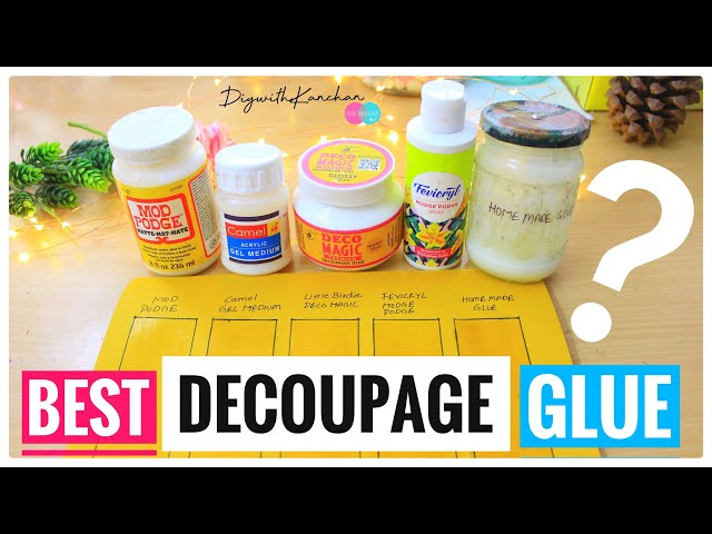 Homemade Decoupage glue/ what is Decoupage? DIY modpodge glue/Decoupage  bottle art-Tips & Tricks 