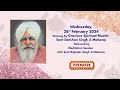 Satsang by gracious master sant darshan singh ji maharaj  feb 28 2024