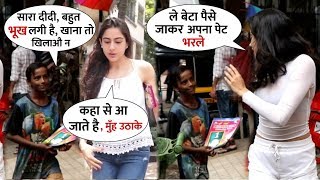 Janhvi Kapoor and Sara Ali Khan Behavior with Poor People in Front of Photographer | Who Won Heart