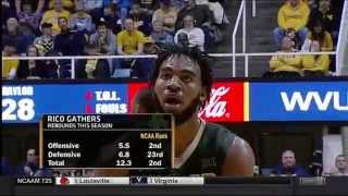 Baylor basketball - Rico Gathers monster dunk at West Virginia 2015