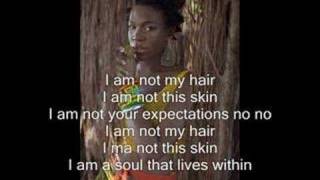 Video thumbnail of "India Arie- I am not my hair (With Lyrics)"