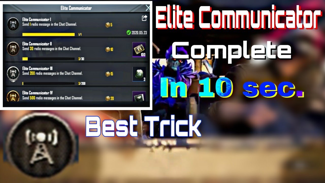 Elite Communicators Pubg|How to Complete Elite Communicator Achievement in PUBG Mobile