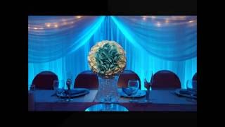 Cedars Banquet Hall with teal and coral wedding lighting by Duluth Event Lighting Cedars Banquet Hall with teal and coral wedding lighting by Duluth Event Lighting