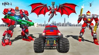 Carro Robô Dragão: vira 🐉 Carro e caminhão monstro. screenshot 3