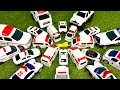 救急車・パトカー🚑🚓大出動！サイレンを鳴らして坂道走行！恐竜が出たー🦖｜Ambulance & Police Car