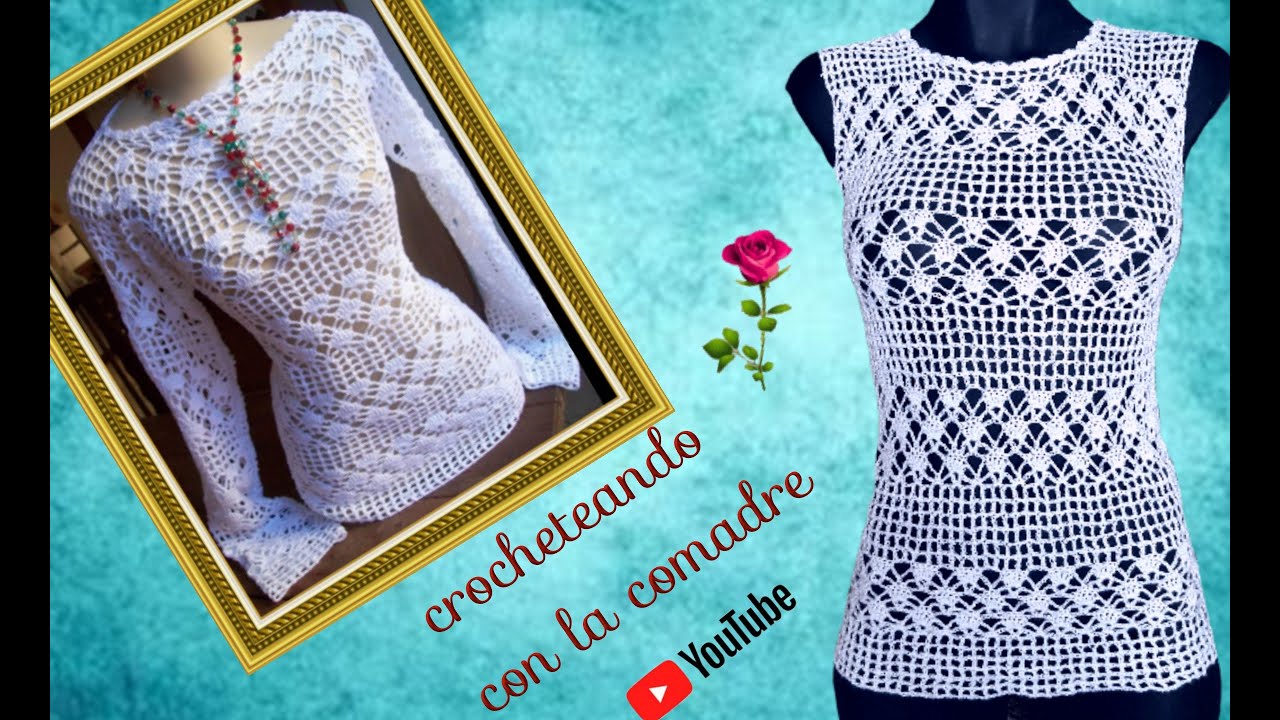 Tutorial Blusa Sandy Facil y Rapido #1💄💋 crocheteando con la comadre