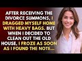 After Receiving The Divorce Summons I Dragged Myself Home With Heavy Bags But When I Decided