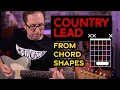 Country lead from chord shapes  country lead guitar lesson with pedal steel licks  ep462