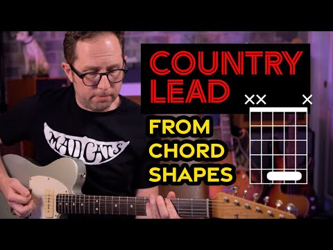 Download Country lead from chord shapes - Country lead guitar lesson with pedal steel licks - EP462