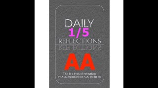 January 5 – AA Meeting - Daily Reflections - Alcoholics Anonymous - Read Along