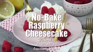 No Bake Raspberry Swirl Cheesecake