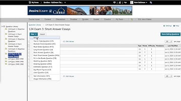 D2L - Quiz Question Library
