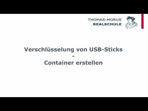 USB-Stick verschlüsseln - Container erstellen
