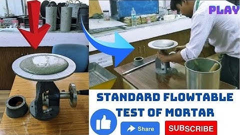 How to do Standard Flowtable test of Mortar || Mortar ka Flowtable test kaise karein