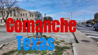 Walking tour of downtown Comanche Texas in 4K