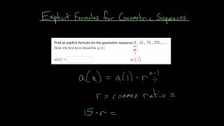 Explicit Formulas for Geometric Sequences