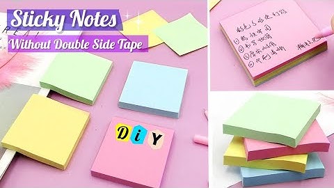 DIY sticky notes without double sided tape _ how to make sticky notes at home