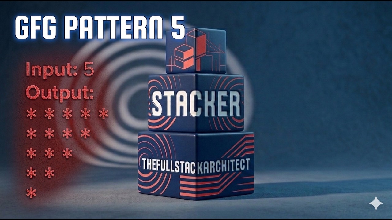 Pattern 5: Inverted Star Triangle in Java | Mastering Nested Loops for ...