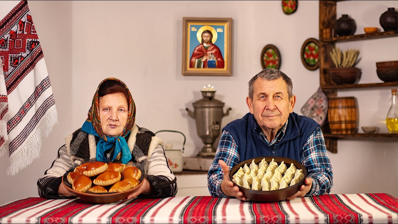 The Secret of Happiness at 70 Years Old. Happy Life of an elderly couple in a village