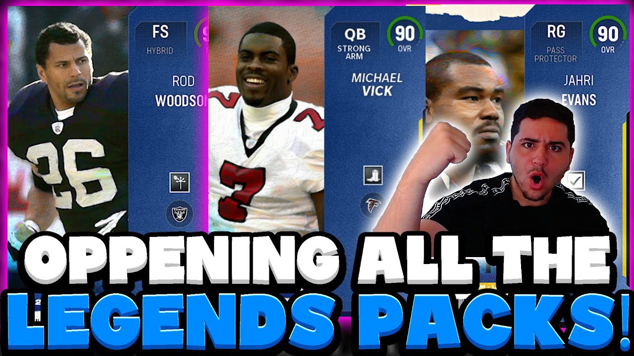 LEGENDS PACK OPENING FOR MICHAEL VICK! WE OPENED ALL TEN LEGENDS PACKS ...