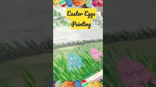 Simple Easter Eggs Acrylic Painting #shorts