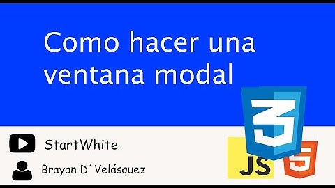 Como hacer una ventana modal - CSS - JS
