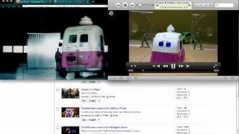 Transformers Revenge of the Fallen Skids and Mudflap stop motion comparison #1