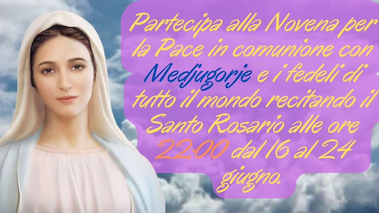 S. ROSARIO DELLA PACE 8° GIORNO DELLA NOVENA CHIESTA DALLA REGINA DELLA