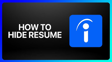 How To Hide Resume On Indeed Tutorial