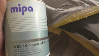 Применение грунта-изолятора MIPA WBS 1K-Grundierfiller