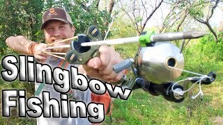 Slingbow Fishing Attempt With The Hammer Slingshot /Day 4 Of 30 Day  Survival Challenge Texas 