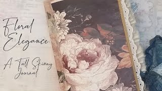 Floral Elegance - Tall Skinny Journal - Flip-through