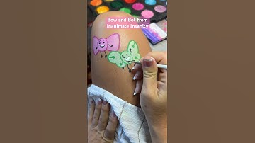 heres a painting of bow and bot from Inanimate insanity! #inanimateinsanity  #facepainting  #osc