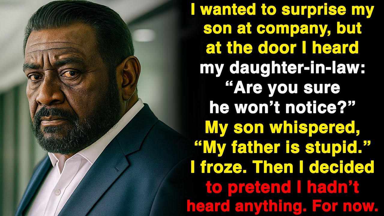 I wanted to surprise my son at his company. But he was planning to launder money in my name.