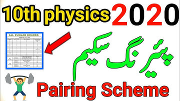 10th class Physics Pairing scheme 2020