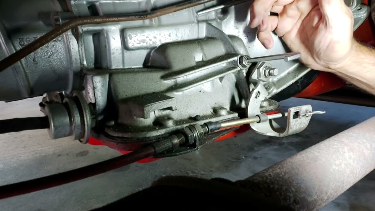 adjusting the band on a powerglide transmission - YouTube