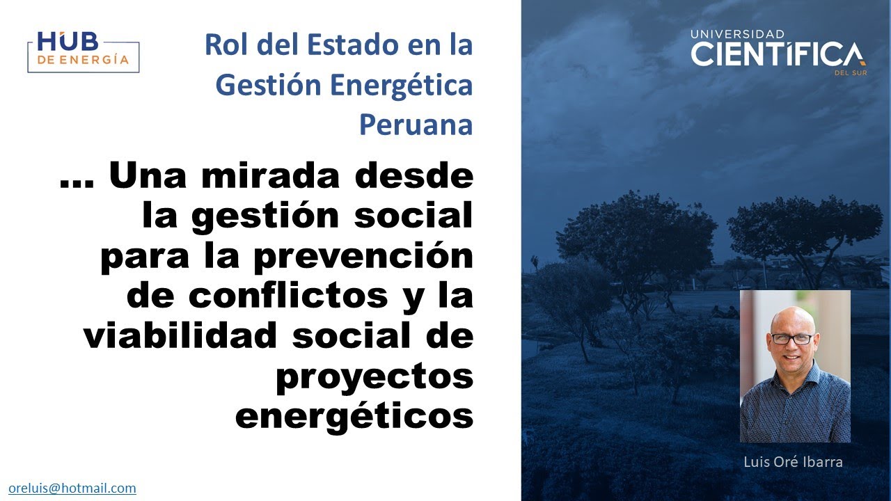 Rol del Estado Inversión Energética y Viabilidad Social - LUIS ORÉ Mediador