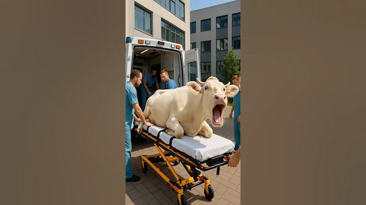 Emotional Rescue: Doctors Save Pregnant Cow Struggling in Traffic   #animalrescue #wildliferescue