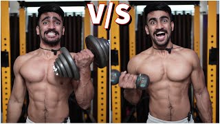 'High Reps' v/s 'Low Reps' !! Which is better ?🔥🔥🔥 #HeavyORLight #musclebuilding #yourfitnesstories