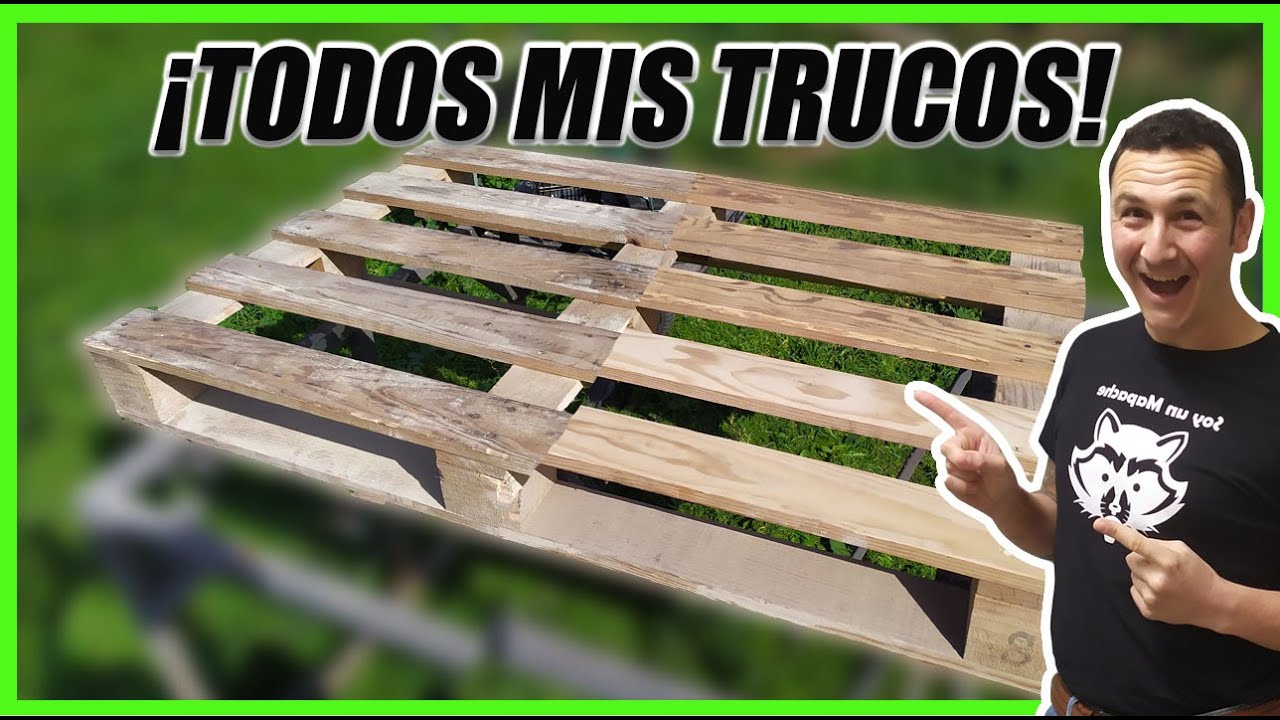DESCUBRE Todos mis TRUCOS para lijar PALETS - YouTube