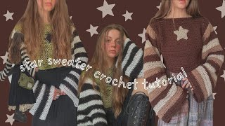 star sweater crochet tutorial (easy)