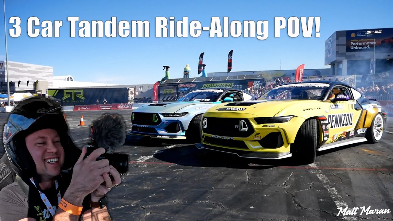 Tandem Drift RideAlong with AdamLZ in an RTR Mustang! YouTube