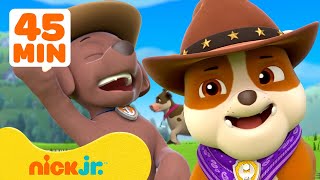 PAW Patrol Farm Adventures & Rescues! 🤠 w/ Zuma & Rubble | 45 Minute Compilation | Nick Jr.