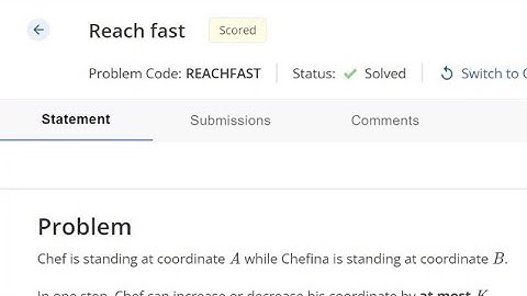 Reach fast codechef solution in c++ || December Long 2022 (Rated for Div 3 & 4)