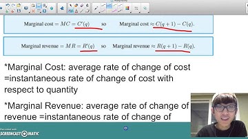 Calculus BC: 4.5 Applications to Marginality