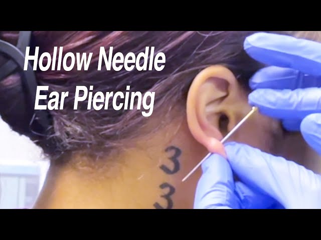 Hollow Needle Ear Piercing - YouTube