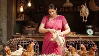 Beautiful girl slaughter chicken 🐔