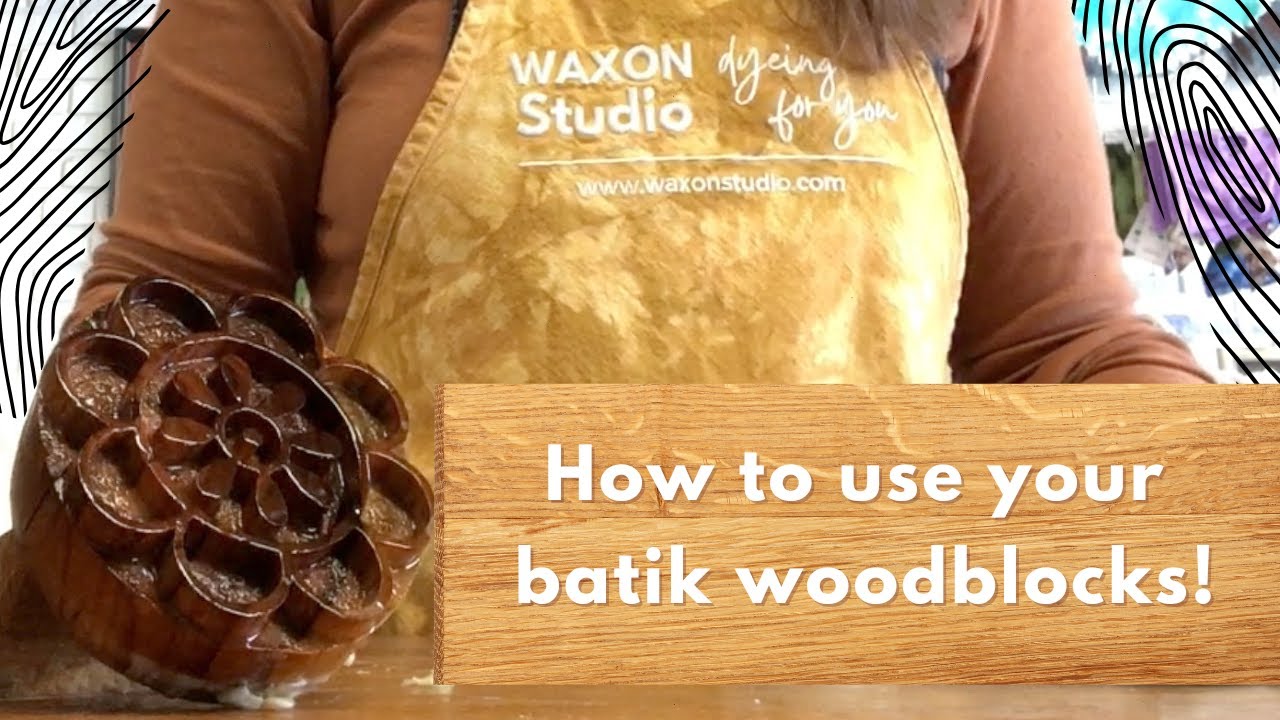 Batik-specific carved wood blocks: how to use them, why they're special. Watch my process here!